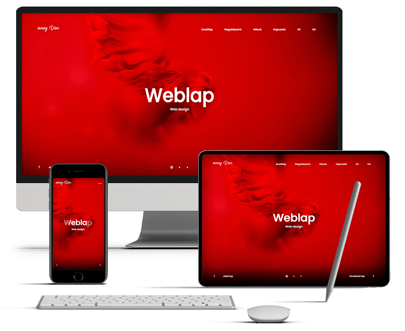 Reszponzív minimalista weboldal